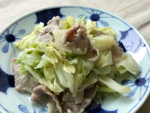 豚肉とキャベツの塩レモン炒め